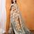 beige floral woven design zari banarasi saree