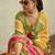 green bandhani handloom ready to wear saree