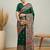 green ethnic motifs zari silk printing saree
