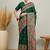 green ethnic motifs zari silk printing saree