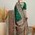 green ethnic motifs zari silk printing saree