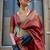 maroon ethnic motifs zari organza banarasi saree