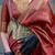 maroon ethnic motifs zari organza banarasi saree