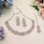 Pink color rhodium plating festive wear designer necklace set