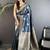 grey ethnic motifs zari silk cotton designer banarasi saree