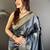 grey ethnic motifs zari silk cotton designer banarasi saree