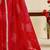 red bandhani embroidered poly georgette saree