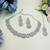 Green color rhodium plating festive wear designer necklace set