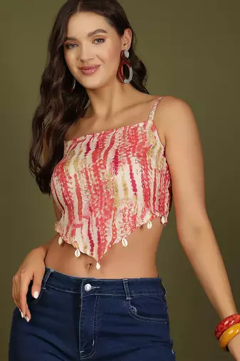 multicolor cotton printed top for women