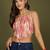 multicolor cotton printed top for women