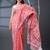 pink ethnic motifs silk cotton handloom jamdani saree