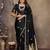 black ethnic motifs zari silk blend banarasi saree