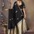 black ethnic motifs zari silk blend banarasi saree