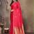 pink ethnic motifs zari silk blend banarasi saree