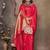 pink ethnic motifs zari silk blend banarasi saree