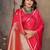 pink ethnic motifs zari silk blend banarasi saree