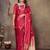 magenta ethnic motifs zari silk blend banarasi saree