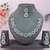 White color rhodium plating festive wear designer necklace set