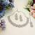 White color rhodium plating festive wear designer necklace set