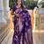 purple woven design zari banarasi saree