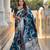 blue woven design zari banarasi saree