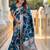 blue woven design zari banarasi saree