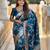 blue woven design zari banarasi saree