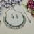 Green color yellow gold plating festive wear designer necklace set