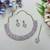 Purple color yellow gold plating festive wear designer necklace set
