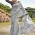 grey zari handloom woven design saree