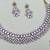 Purple color yellow gold plating festive wear designer necklace set