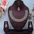 Purple color yellow gold plating festive wear designer necklace set
