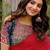 red embellished sequinned saree