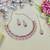 Pink color yellow gold plating festive wear designer necklace set