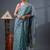 sea_green ethnic motifs silk cotton handloom jamdani saree