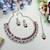 Maroon color yellow gold plating festive wear designer necklace set