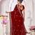 maroon floral embroidered pure georgette saree