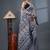 grey ethnic motifs silk cotton handloom jamdani saree
