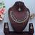 Blue color yellow gold plating festive wear designer necklace set