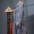 grey ethnic motifs silk cotton handloom jamdani saree