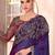 purple embellished embroidered poly georgette heavy work saree