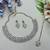 Green color yellow gold plating festive wear designer necklace set