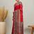 red ethnic motifs silk printing saree