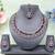 Purple color yellow gold plating festive wear designer necklace set