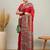 red ethnic motifs silk printing saree
