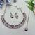 Purple color yellow gold plating festive wear designer necklace set