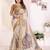 off_white woven design floral zari saree
