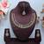 Purple color yellow gold plating festive wear designer necklace set