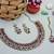 Purple color yellow gold plating festive wear designer necklace set