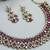 Purple color yellow gold plating festive wear designer necklace set